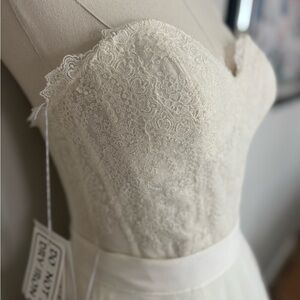 Anthropologie Watters Corina Lace Strapless Corset Top Bridal Wedding Bride
